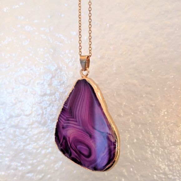 Jewelry - Purple amethyst stone necklace